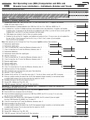 California Form 3805v - Net Operating Loss (nol) Computation And Nol And Disaster Loss Limitations - Individuals, Estates And Trusts - 1998
