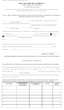 Form 2-c - Declaration Of Candidacy - Party Primary Election - 2010