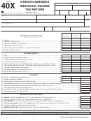 Form 40x - Oregon Amended Individual Income Tax Return