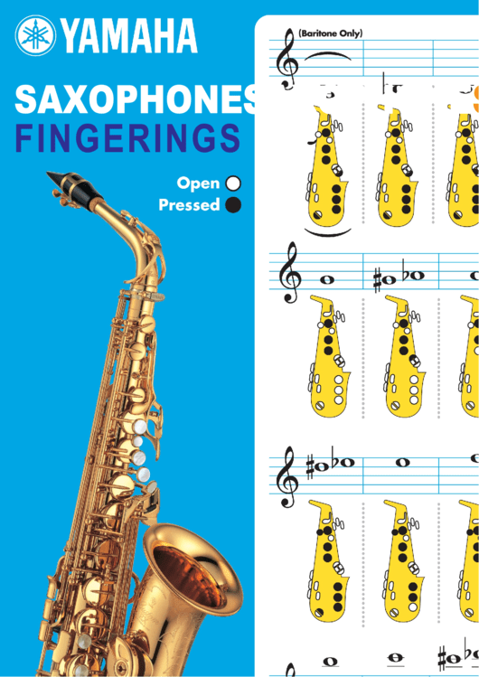 tenor sax fingering chart