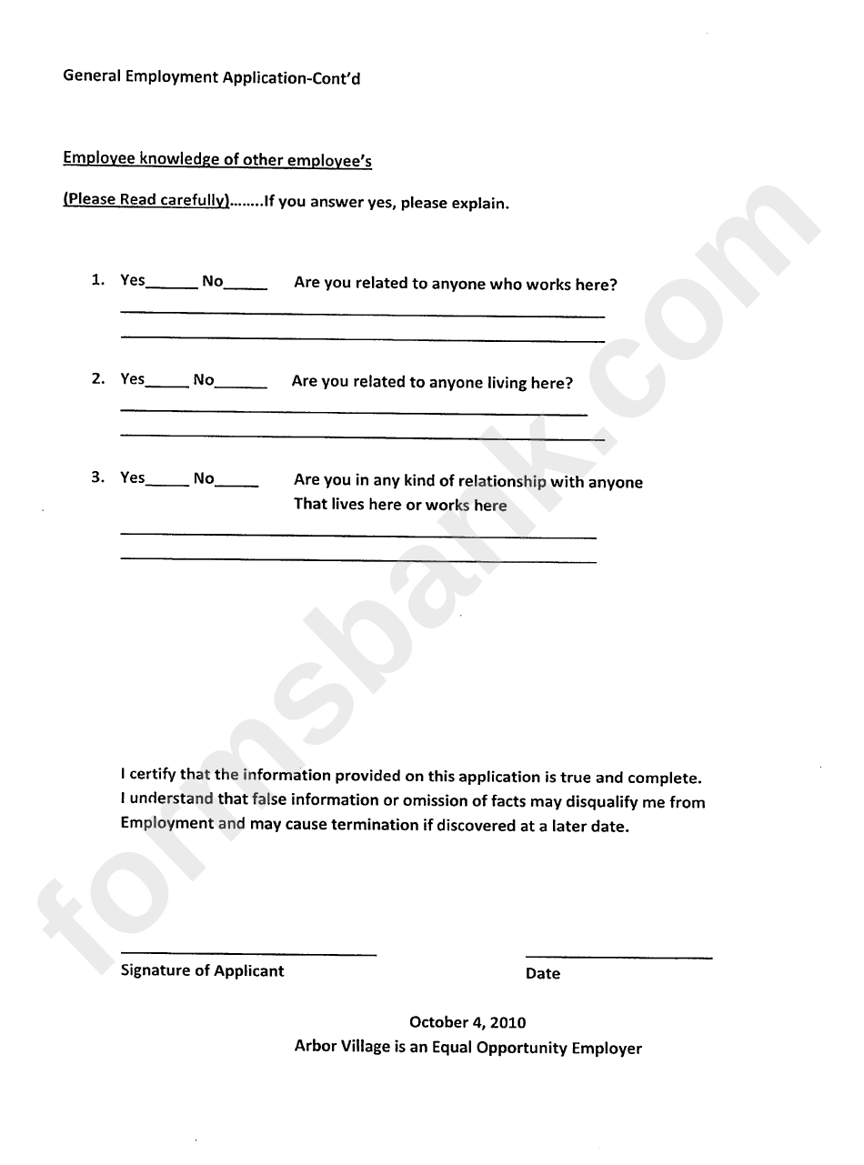 Odh Form 805 - Uniform Employment Application For Nurse Aide Staff