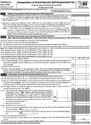 Schedule Se (form 1040) - Computation Of Social Security Self-employement Tax - 1986