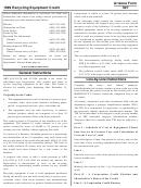 Arizona Form 307 - Recycling Equipment Credit Instructions - 1999