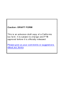 California Form 590 Draft - Withholding Exemption Certificate With Instructions - 2012