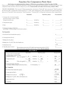 Franchise Tax Computation Work Sheet - Kansas Secretary Of State - 2004