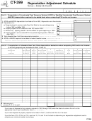 Form Ct-399 - Depreciation Adjustment Schedule - 1998
