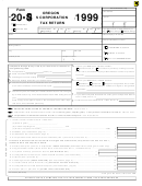 Fillable Form 20-S - Oregon S Corporation Tax Return - 1999 Printable pdf
