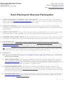 Event Planning For Diocesan Participation Sample - Episcopal Diocese Of Iowa