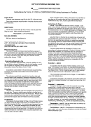 Instructions For Form P-1120 - City Of Pontiac Income Tax Printable pdf