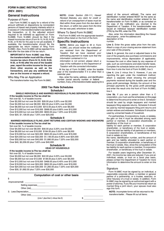 Form N-288c Instructions Printable pdf