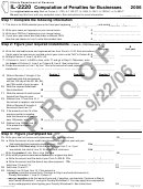 Form Il-2220 (draft) - Computation Of Penalties For Businesses - 2006