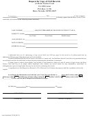 Request For Copy Of Civil Records - C/o Reno Justice Court - Civil Division Form - 2014