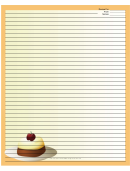 Yellow Dessert Recipe Card 8x10