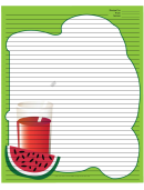 Watermelon Drink Green Recipe Card 8x10