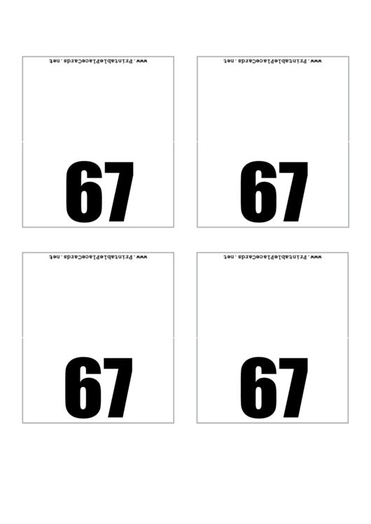 Place Card Template - Sixty Seven Printable pdf