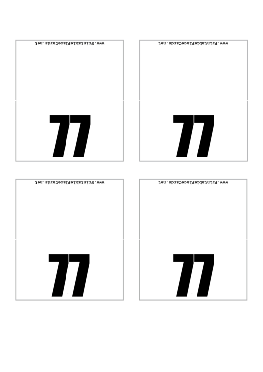 Place Card Template - Seventy Seven Printable pdf
