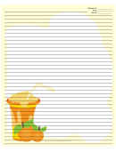 Apricot Drink Recipe Card 8x10