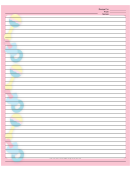 Pink Baby Rattles Recipe Card 8x10
