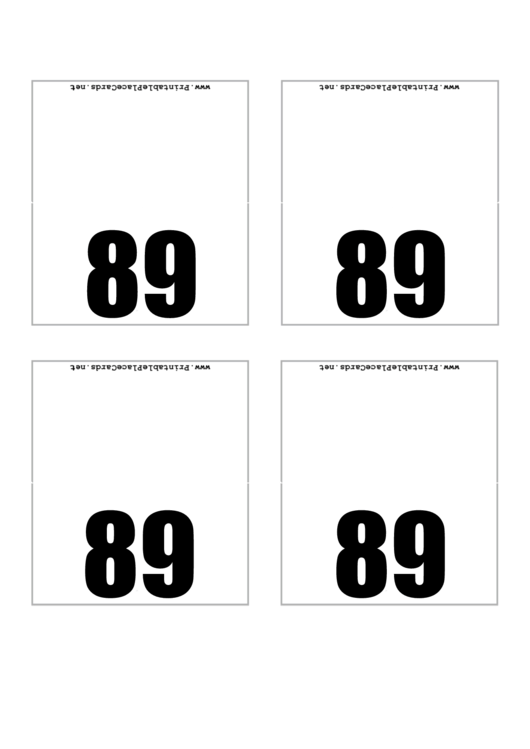 Place Card Template - Eighty Nine Printable pdf