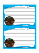 Blue Chocolate Truffle Recipe Card Template
