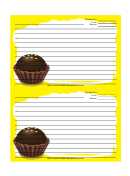 Yellow Chocolate Truffle Recipe Card Template