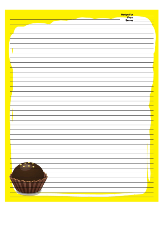Yellow Chocolate Truffle Recipe Card 8x10 Printable pdf