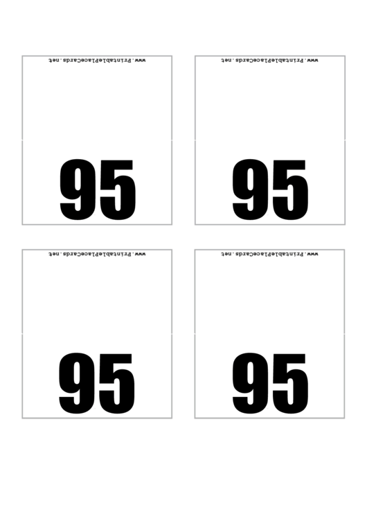 Place Card Template - Ninety Five Printable pdf