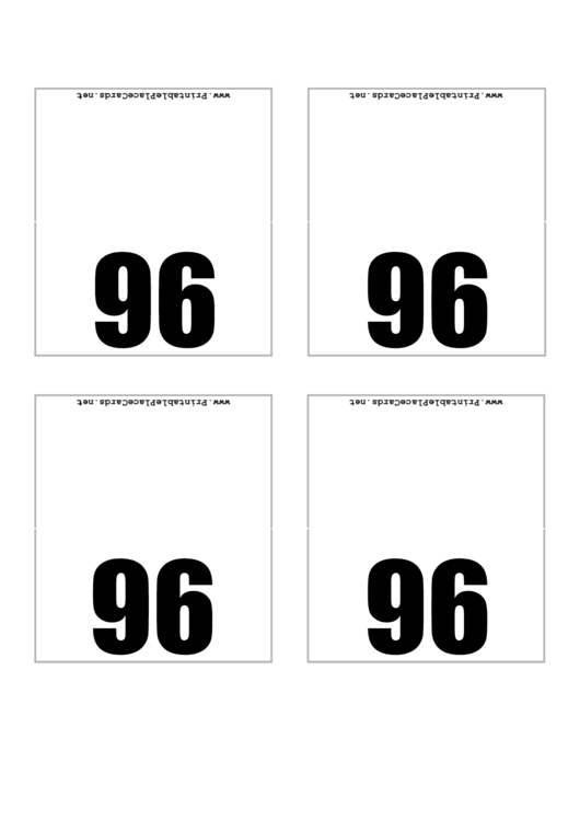 Place Card Template - Ninety Six Printable pdf
