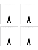 Letter A Place Card Template