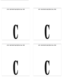 Letter C Place Card Template
