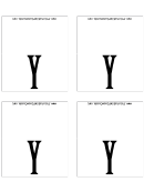 Letter Y Place Card Template