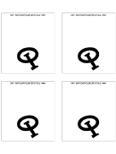 Letter Q Place Card Template