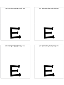 Letter E Place Card Template
