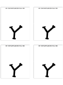 Letter Y Place Card Template