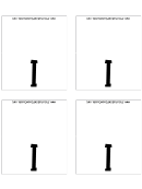 Letter I Place Card Template