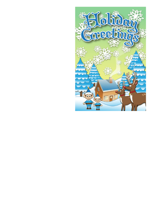 Holiday Greetings Reindeer Card