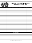 Home Food Storage Inventory Template