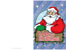 Merry Christmas Santa Card Template Printable pdf
