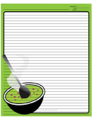 Soup Green Recipe Card 8x10