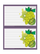 Grapes Citrus Purple Recipe Card 4x6