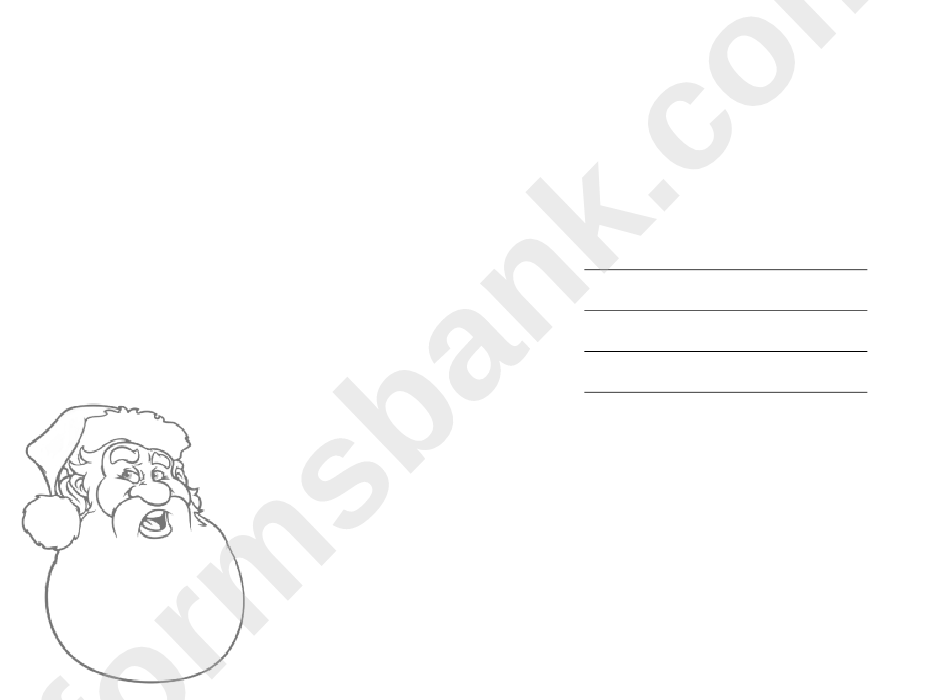 Merry Christmas Santa Claus Card Template