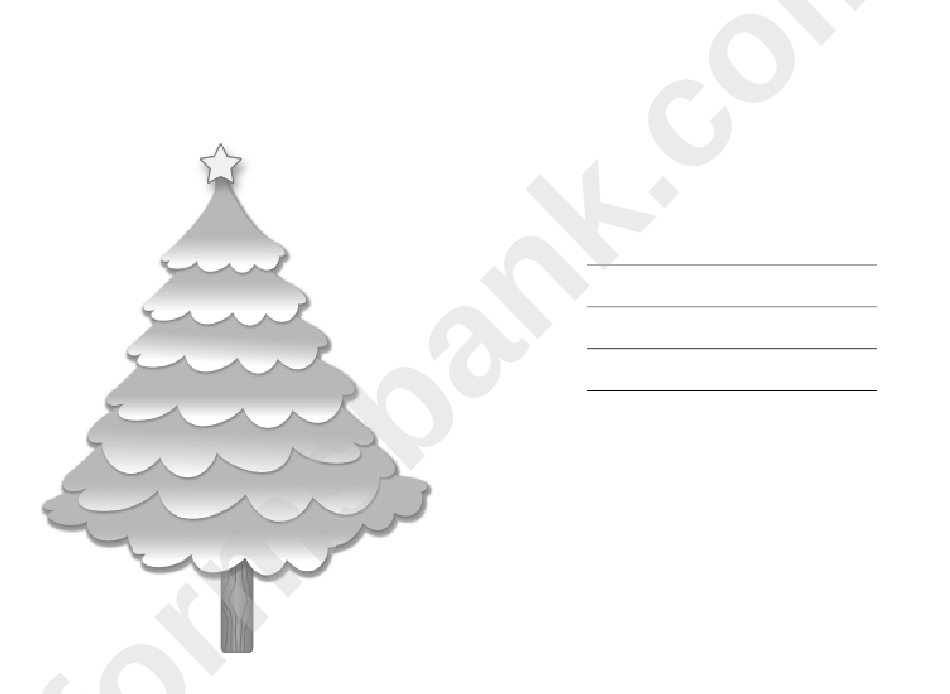 Christmas Tree Reindeer Card Template