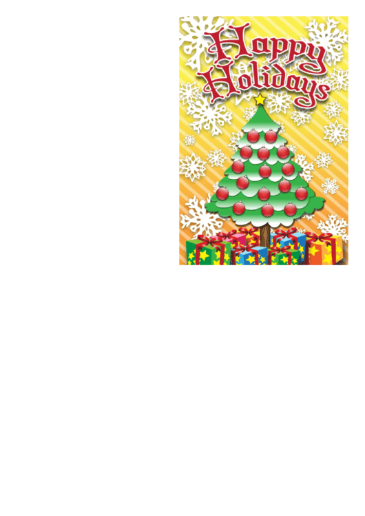 Christmas Tree Ornaments Card Template