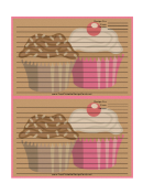 Brown Cupcakes Recipe Card 4x6