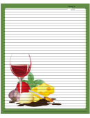 Green Wine Cheese Recipe Card 8x10