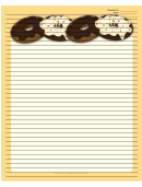 Frosted Doughnuts Yellow Recipe Card 8x10