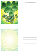 Green Hearts St. Patrick's Day Card Template