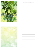 Bunches Of Shamrocks St. Patrick's Day Card Template