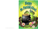 Butterfly St. Patrick's Day Card Template