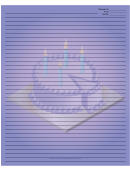 Purple Birthday Cake Recipe Card 8x10